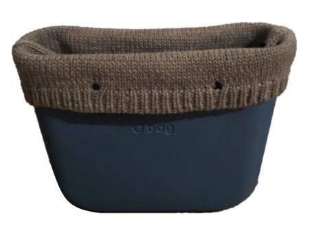 Borde lana O bag mini tortora