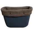 Borde lana O bag mini tortora