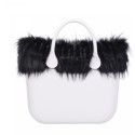 Borde pelo O bag mini ecopiel murmasky negro