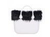 Borde pelo O bag mini ecopiel murmasky negro