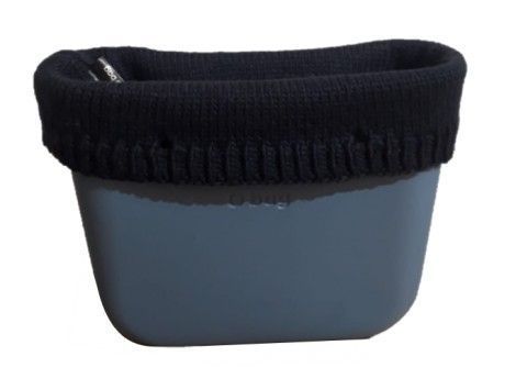 Borde lana peinada O bag mini azul