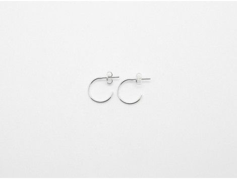 Pendientes Aro Mini plata brillante-RAL-DEMIIM